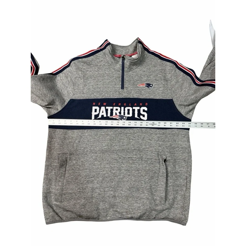 New England Patriots Tommy Hilfiger Men's Quarter Zip XL NFL Rare Zip pockets - Picture 7 of 10